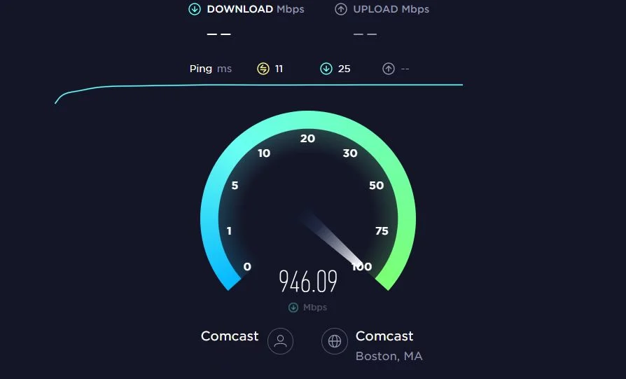 Comcast Xfinity Speed