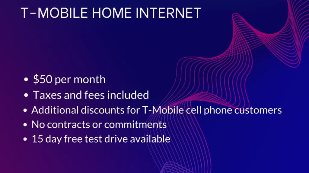 T-Mobile Home Internet Pricing Infographic