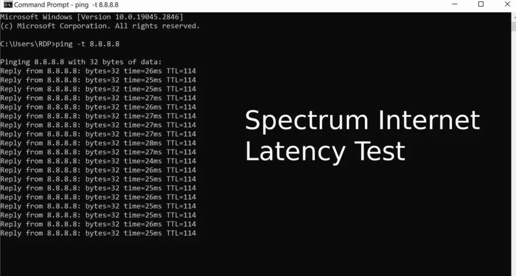 Spectrum Internet Latency Test